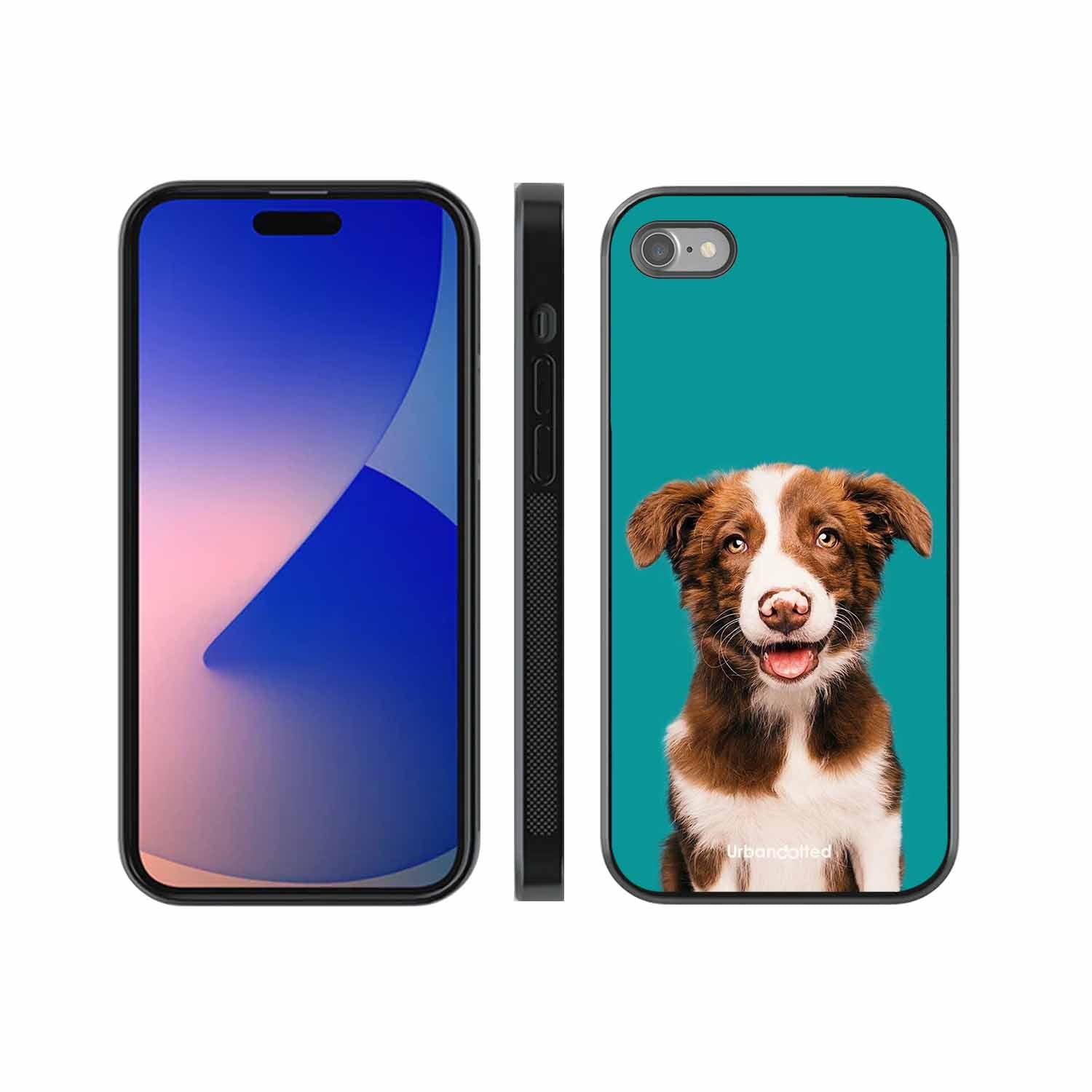Smiling Dog Portrait Glass Case For iPhone SE 2022