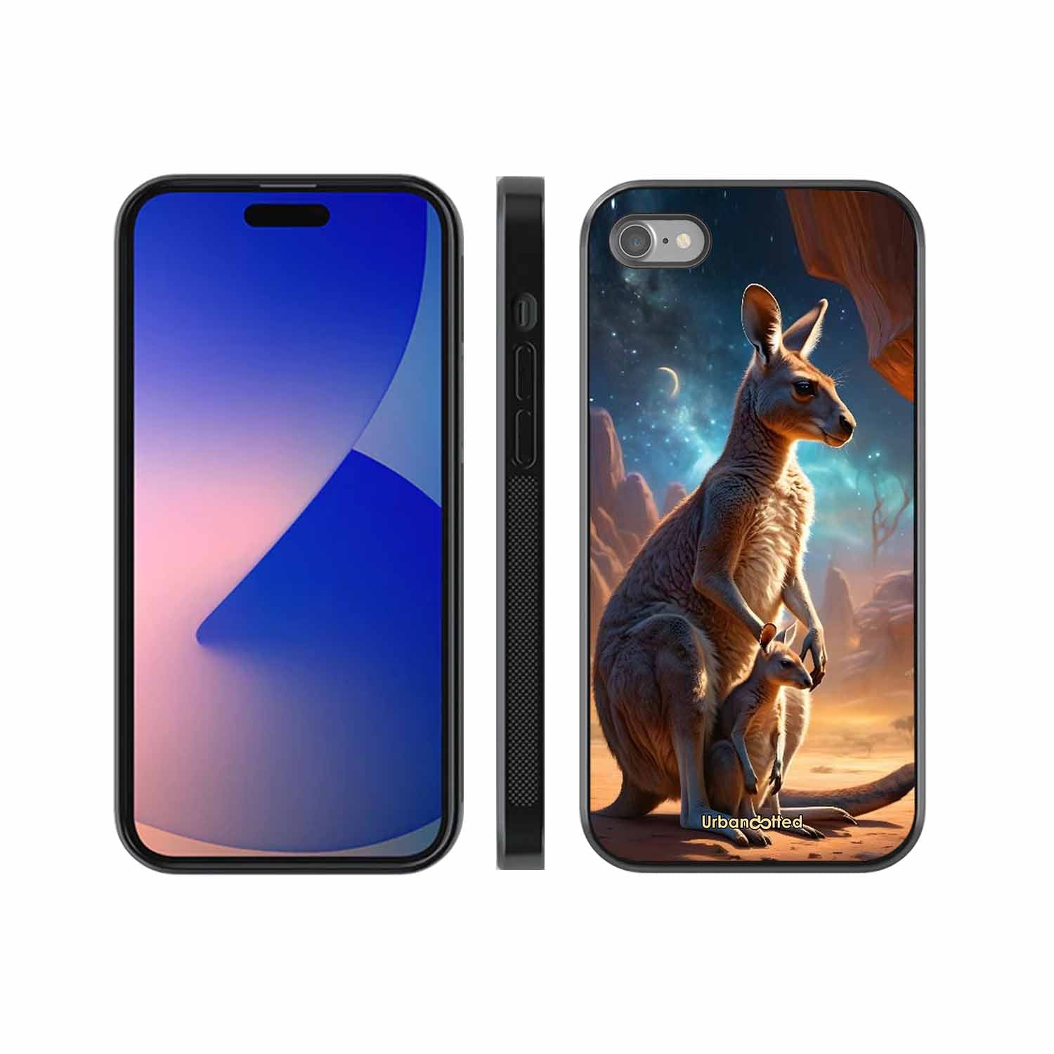 Kangaroo Mother Love Glass Case For iPhone SE 2022