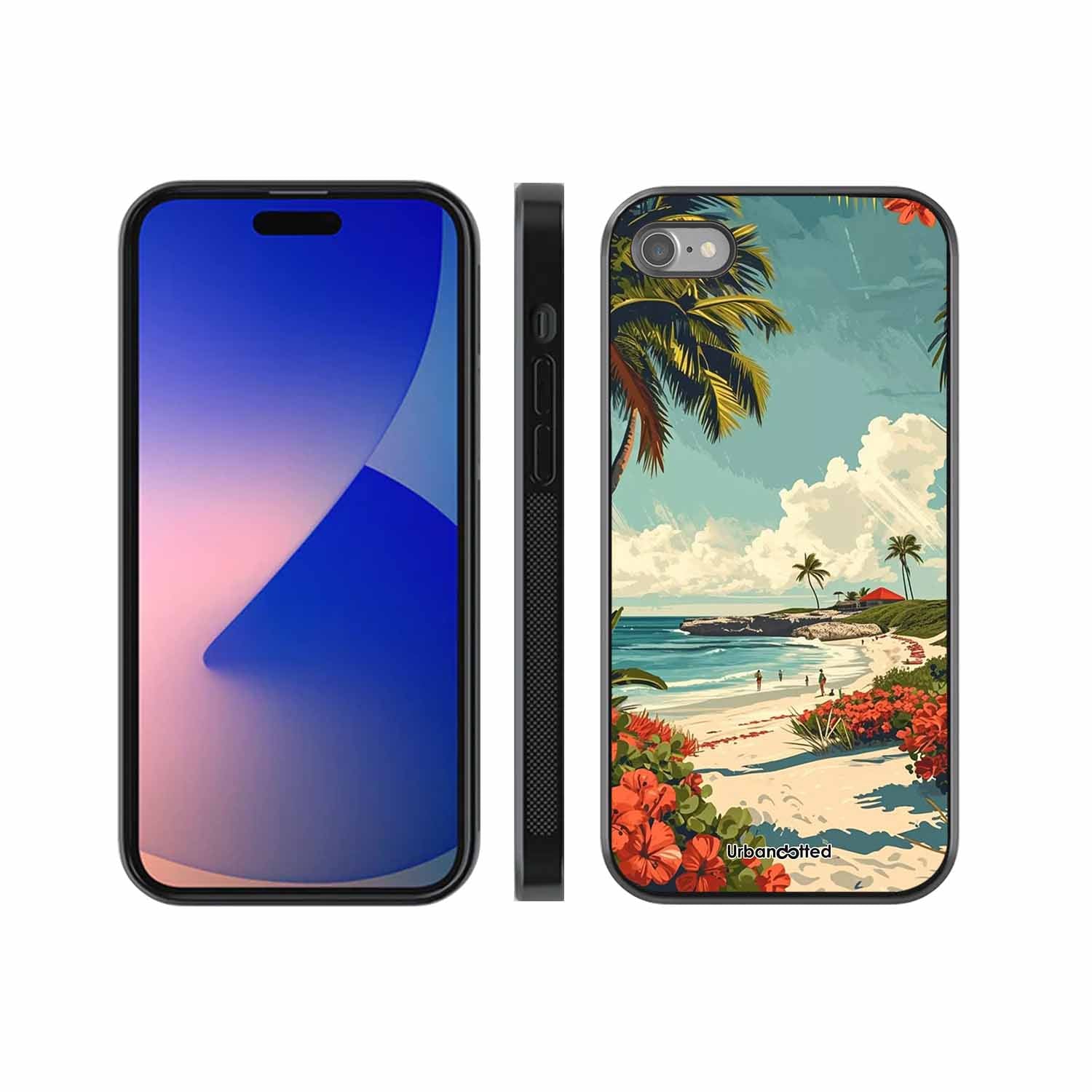 Tropical Beach Paradise Glass Case For iPhone SE 2022