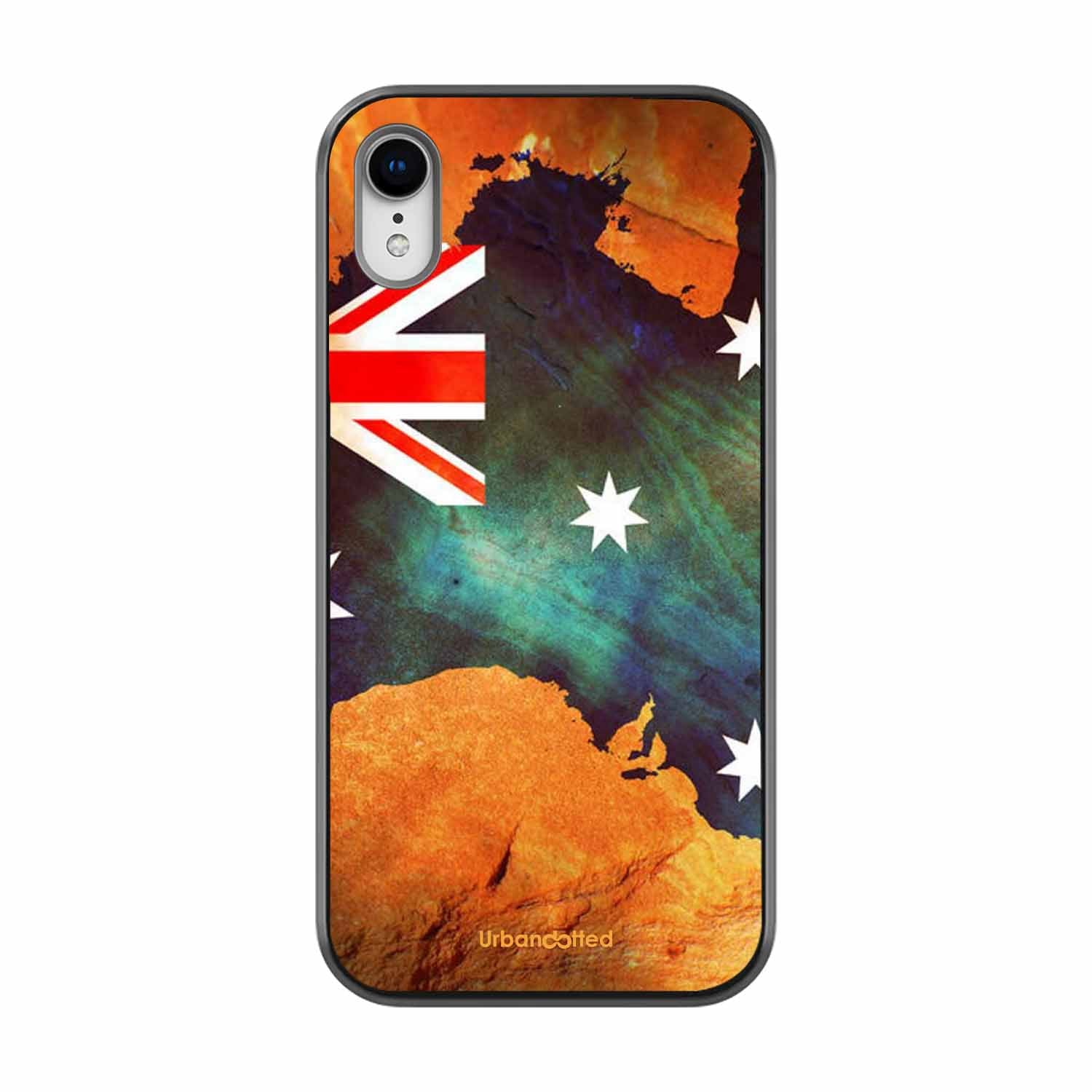 Australian Flag Map Glass Case For iPhone XR