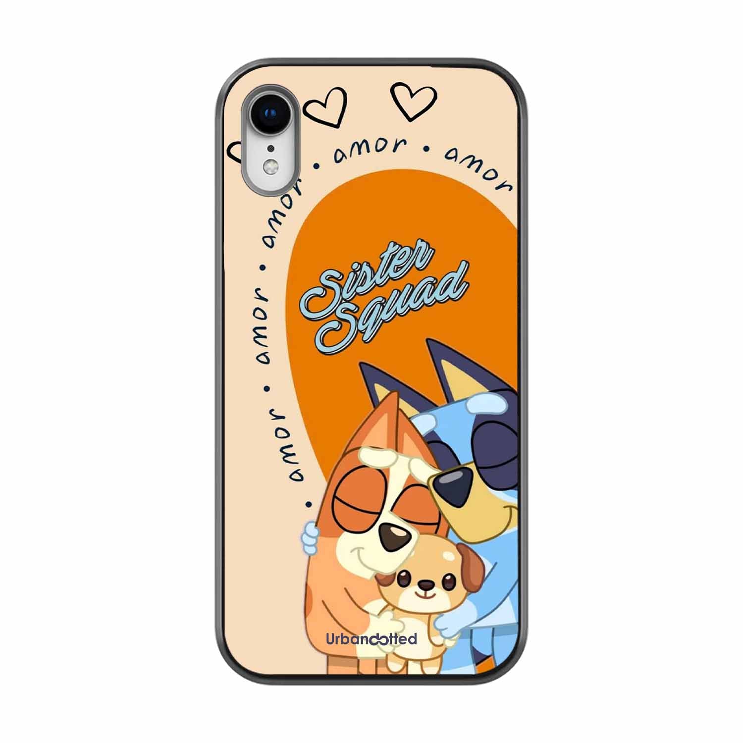 Aussie Cartoon Sisters Glass Case For iPhone XR