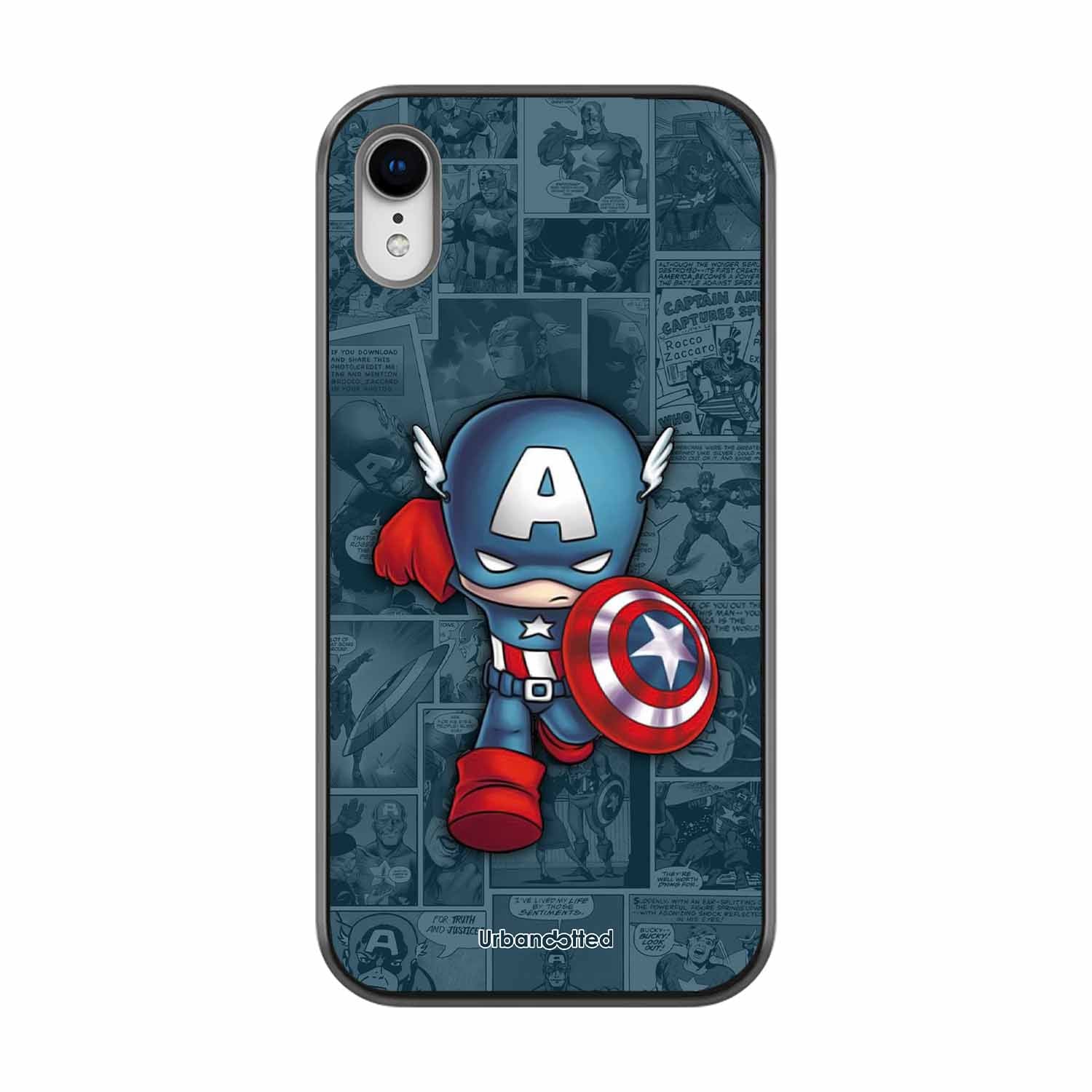 Captain America Glass Case For iPhone XR
