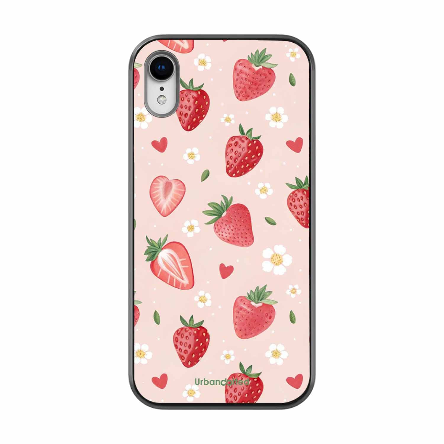 Strawberry Sweetheart Glass Case For iPhone XR