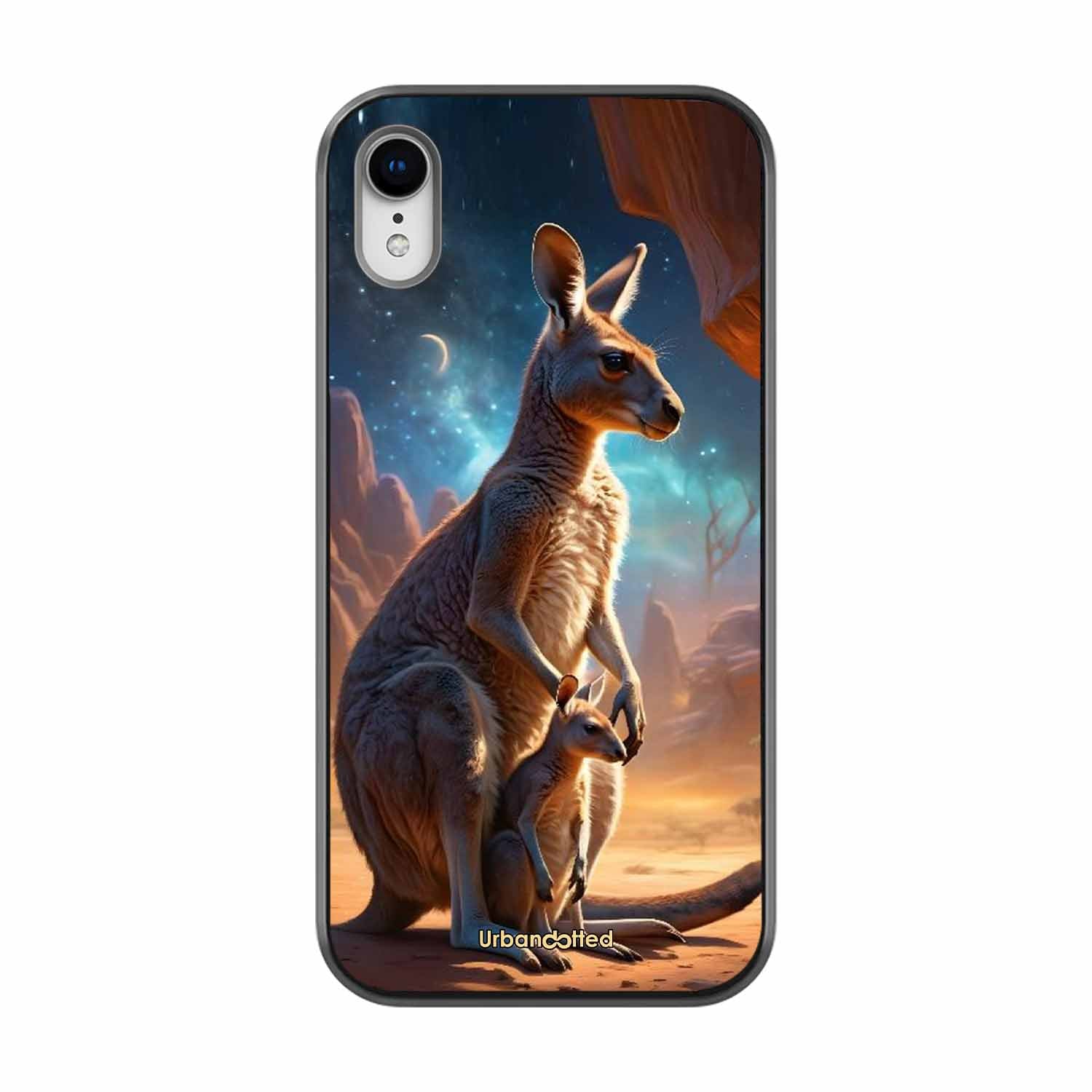 Kangaroo Mother Love Glass Case For iPhone XR