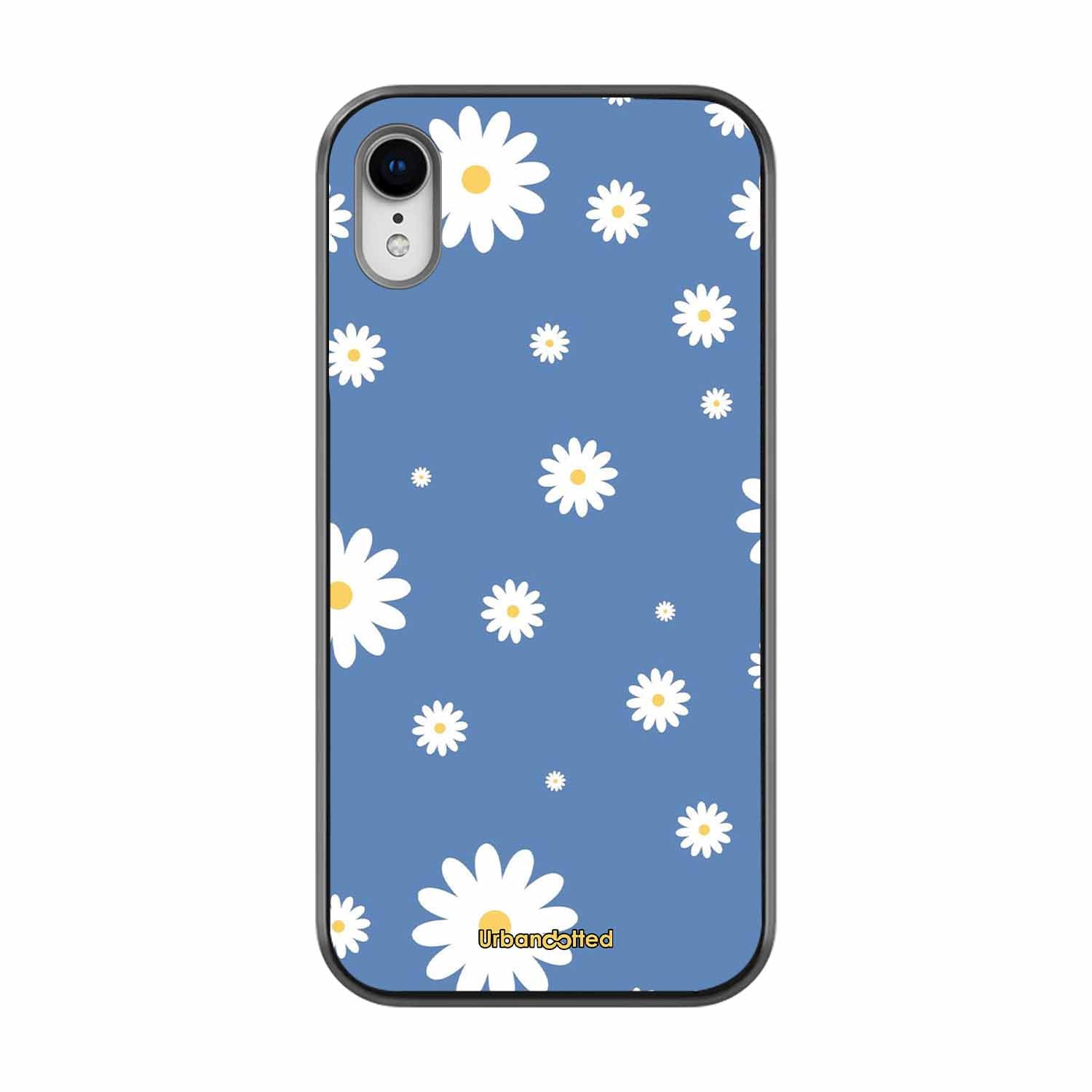 Blue Daisy Meadow Glass Case For iPhone XR