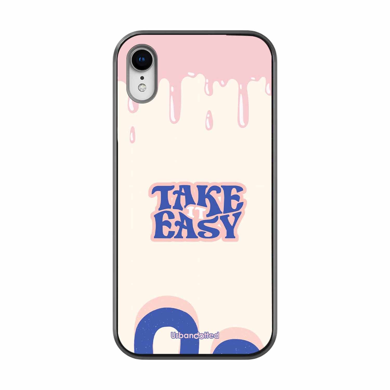 Take It Easy Drip Glass Case For iPhone XR