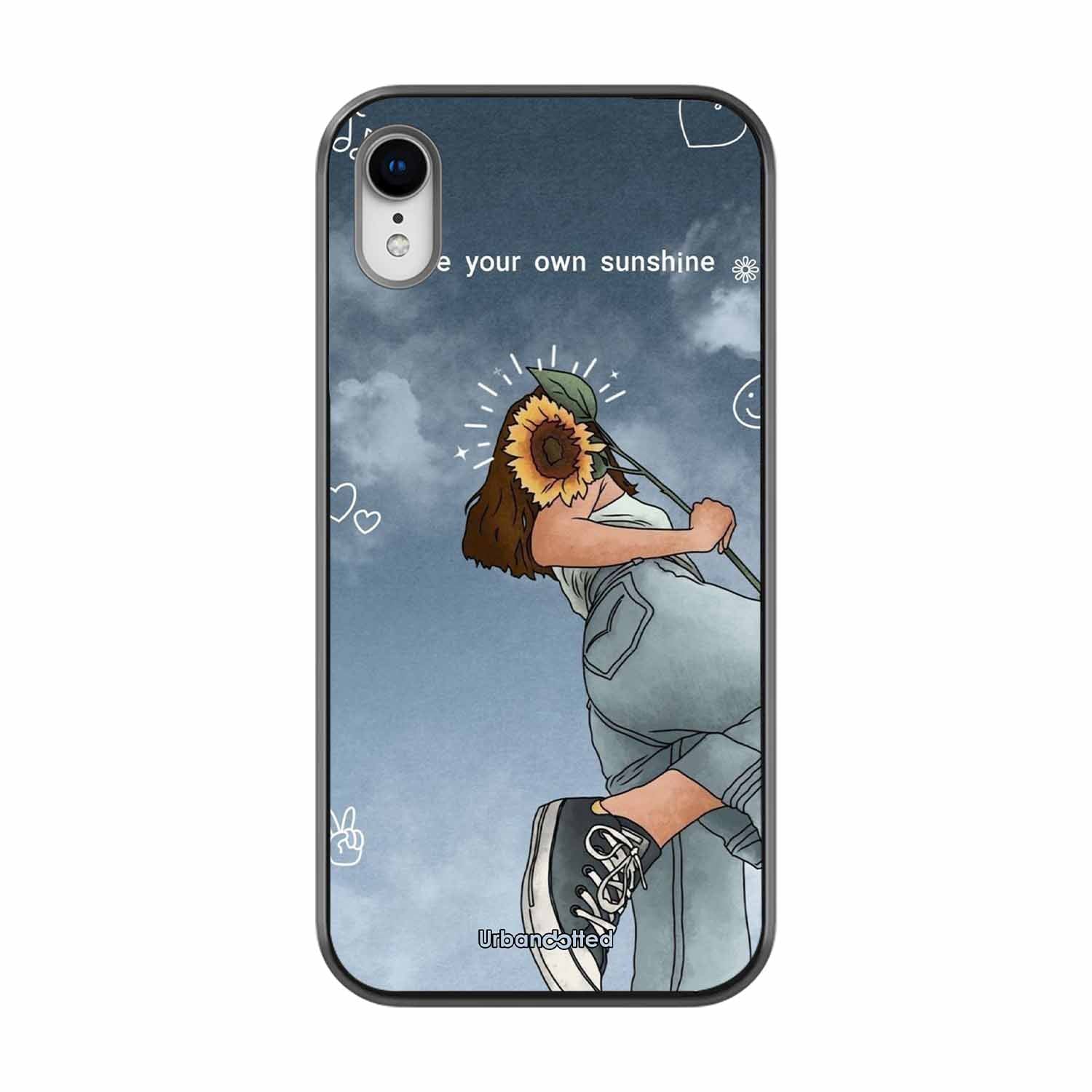 Girl with Sunflower Crown Glass Case For iPhone XR
