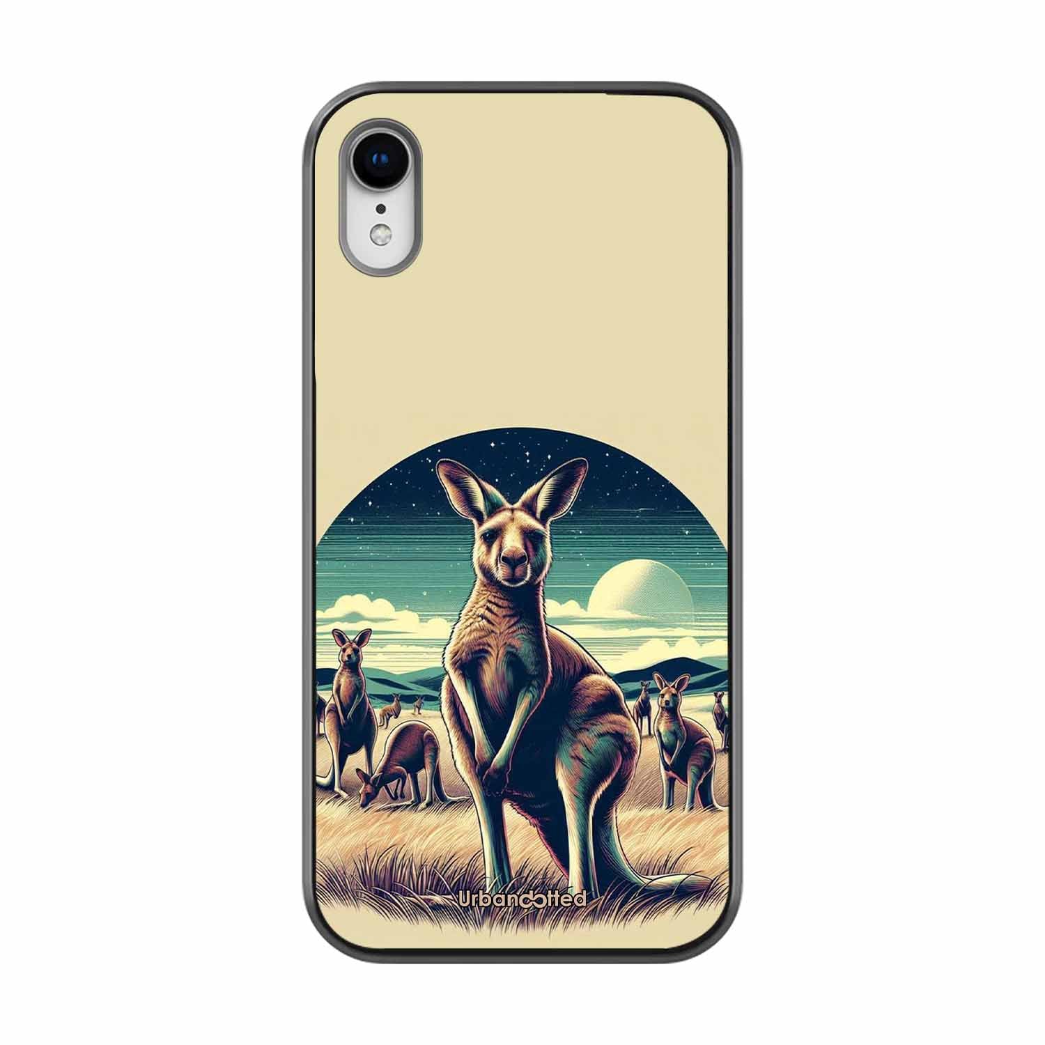 Kangaroo Mob Moonlight Glass Case For iPhone XR