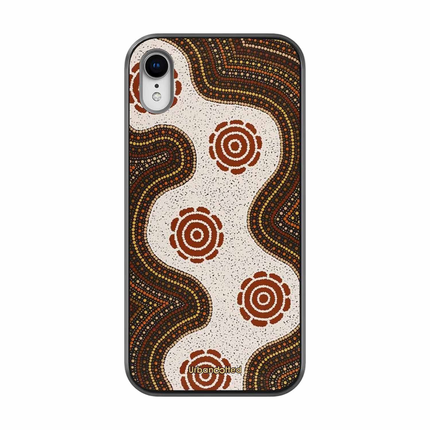 Aboriginal Dot Art Flow Glass Case For iPhone XR