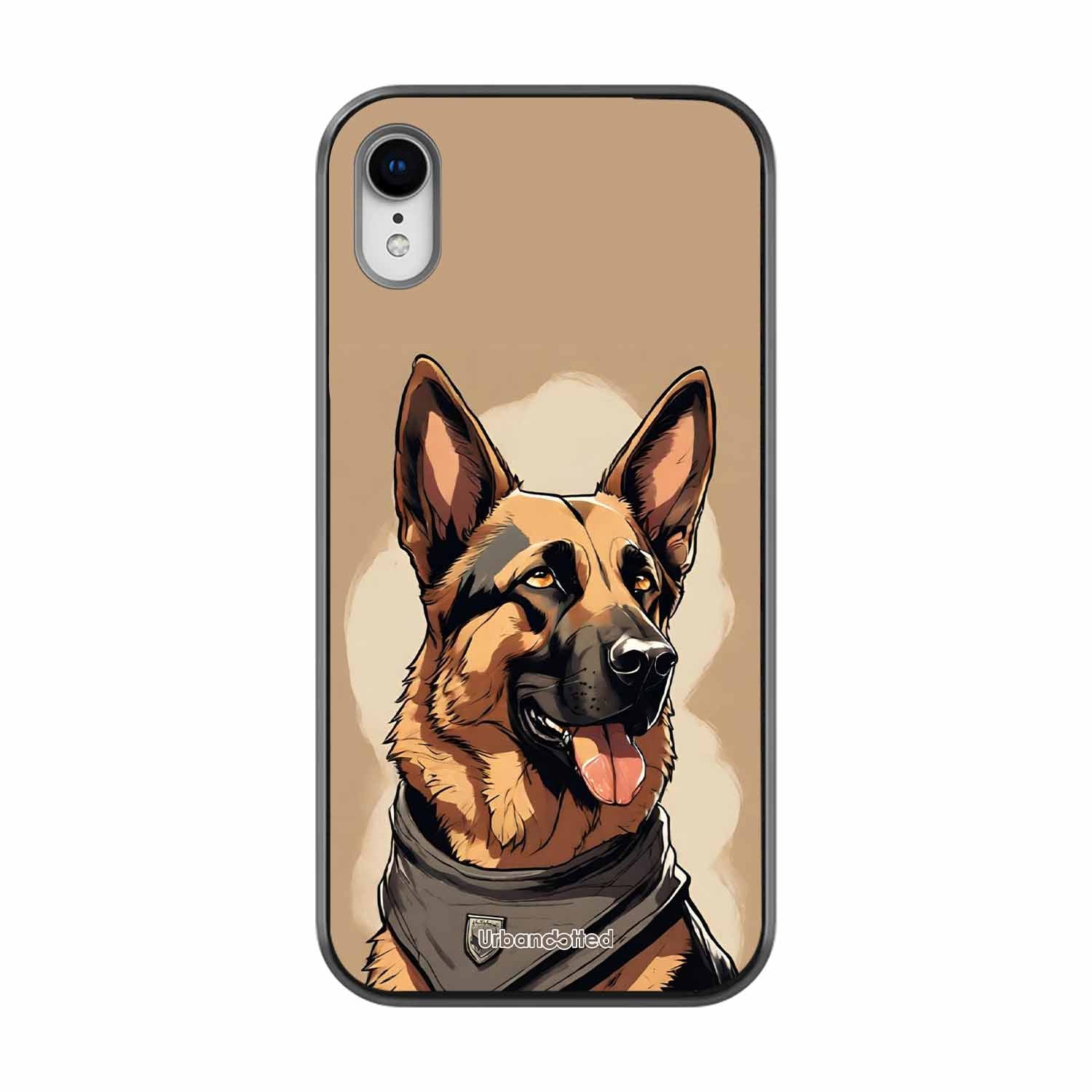 German Shepherd Portrait Glass Case For iPhone XR