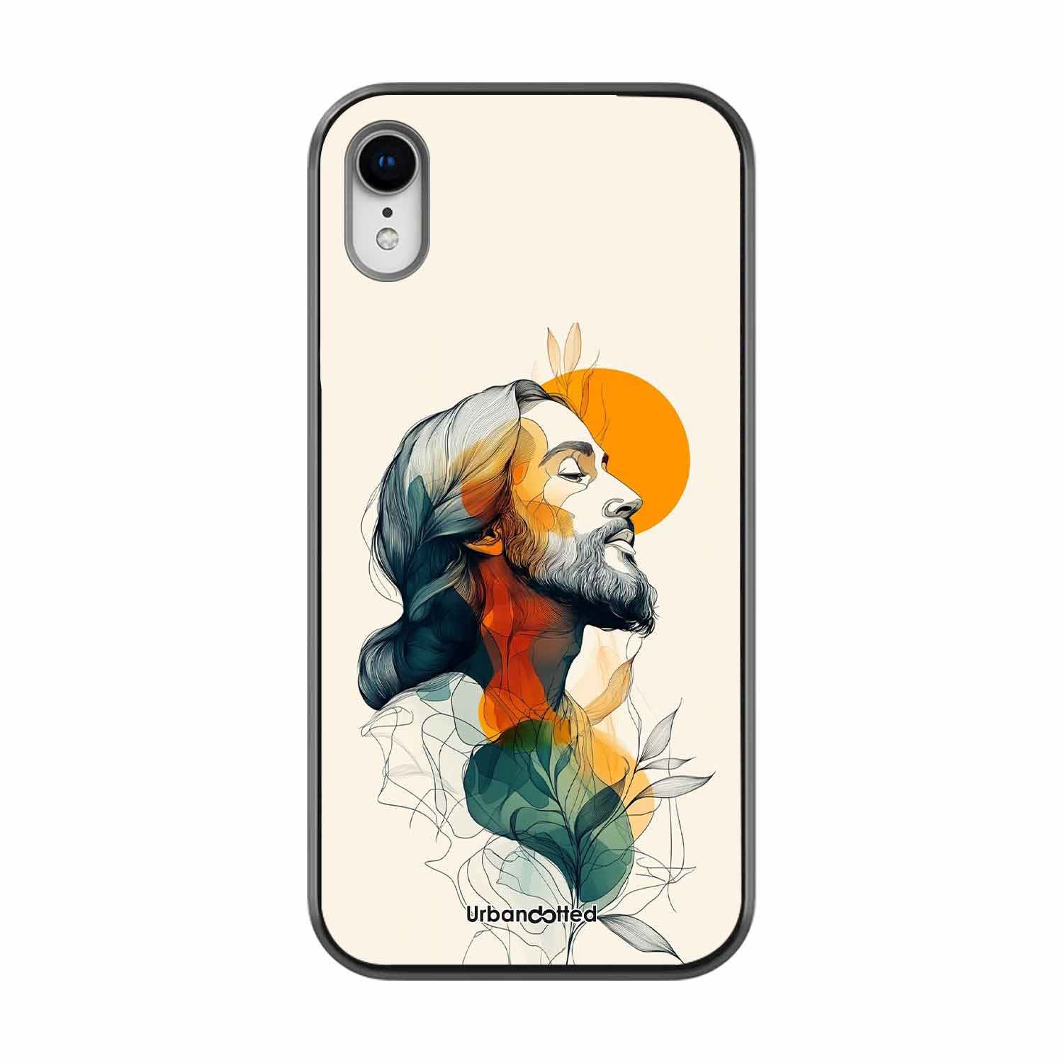 Jesus in Profile Prayer Glass Case For iPhone XR