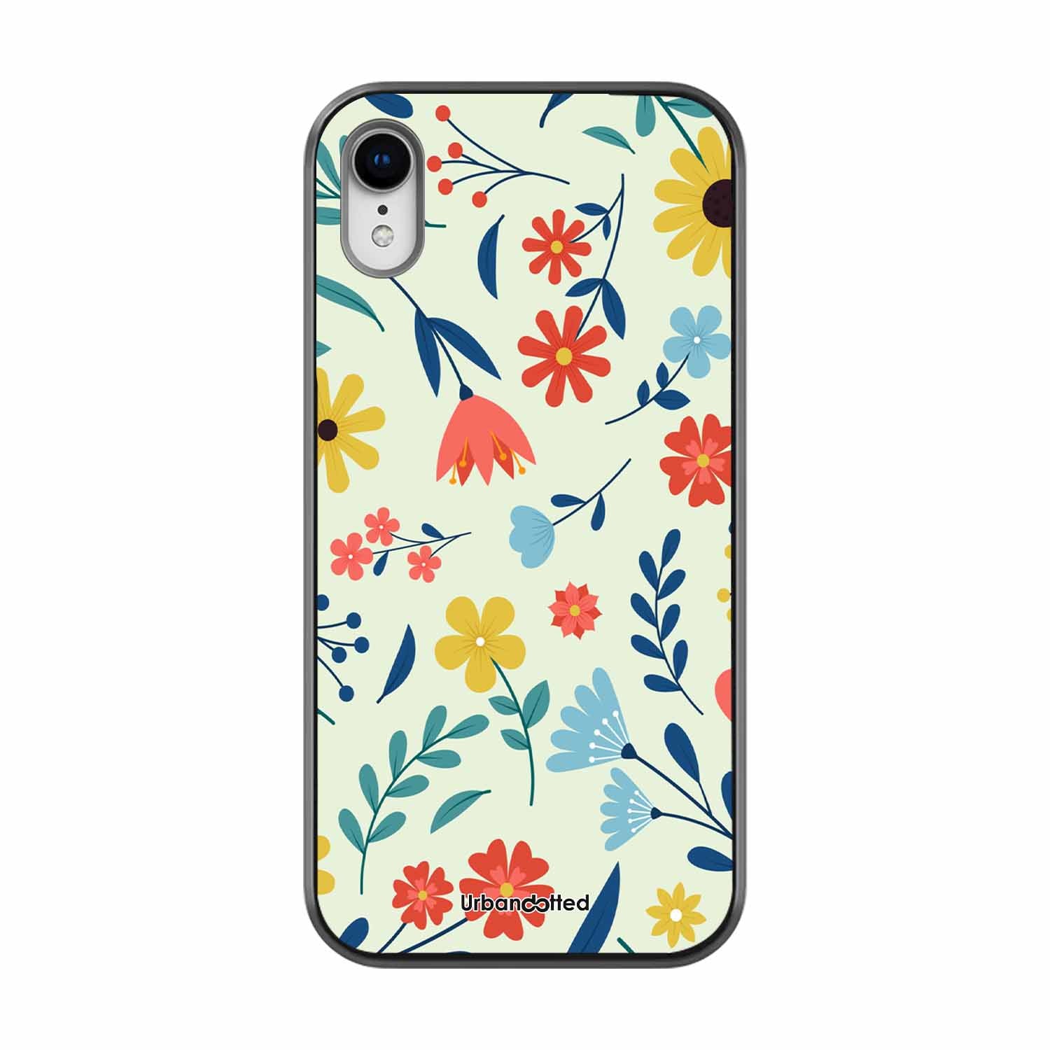 Colorful Wildflower Meadow Glass Case For iPhone XR