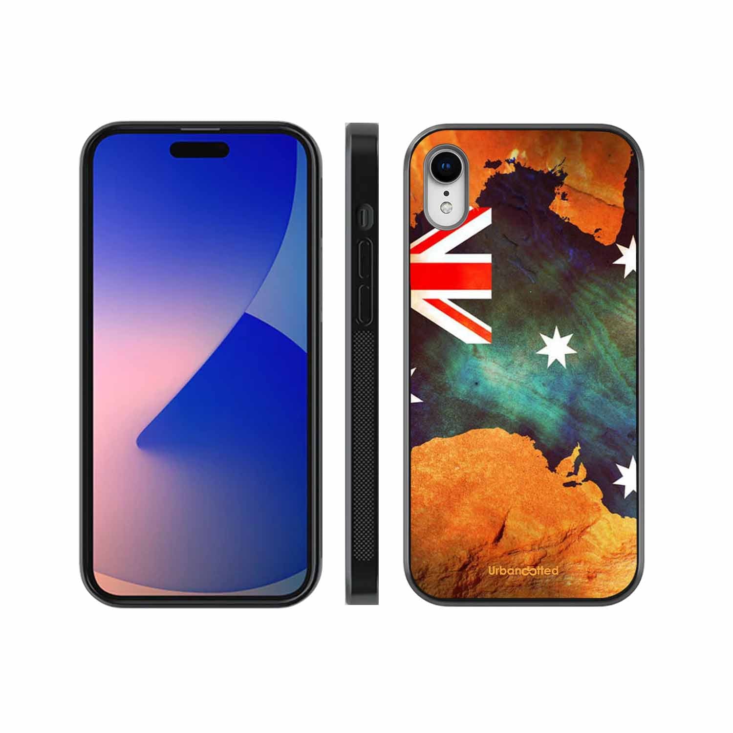Australian Flag Map Glass Case For iPhone XR