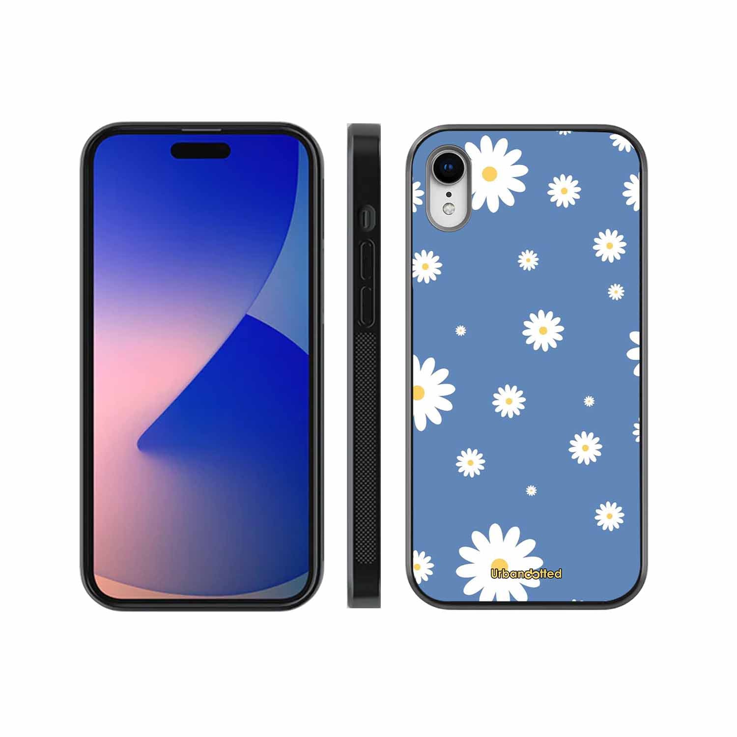 Blue Daisy Meadow Glass Case For iPhone XR