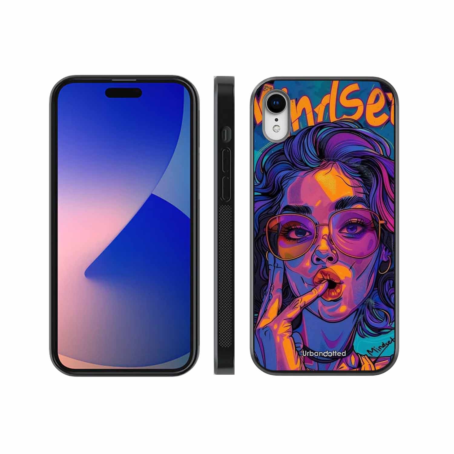 Vibrant Pop Art Girl Glass Case For iPhone XR