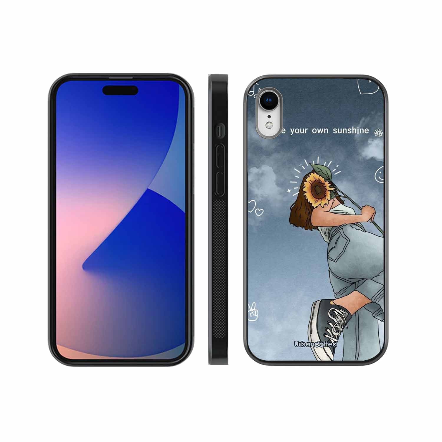 Girl with Sunflower Crown Glass Case For iPhone XR