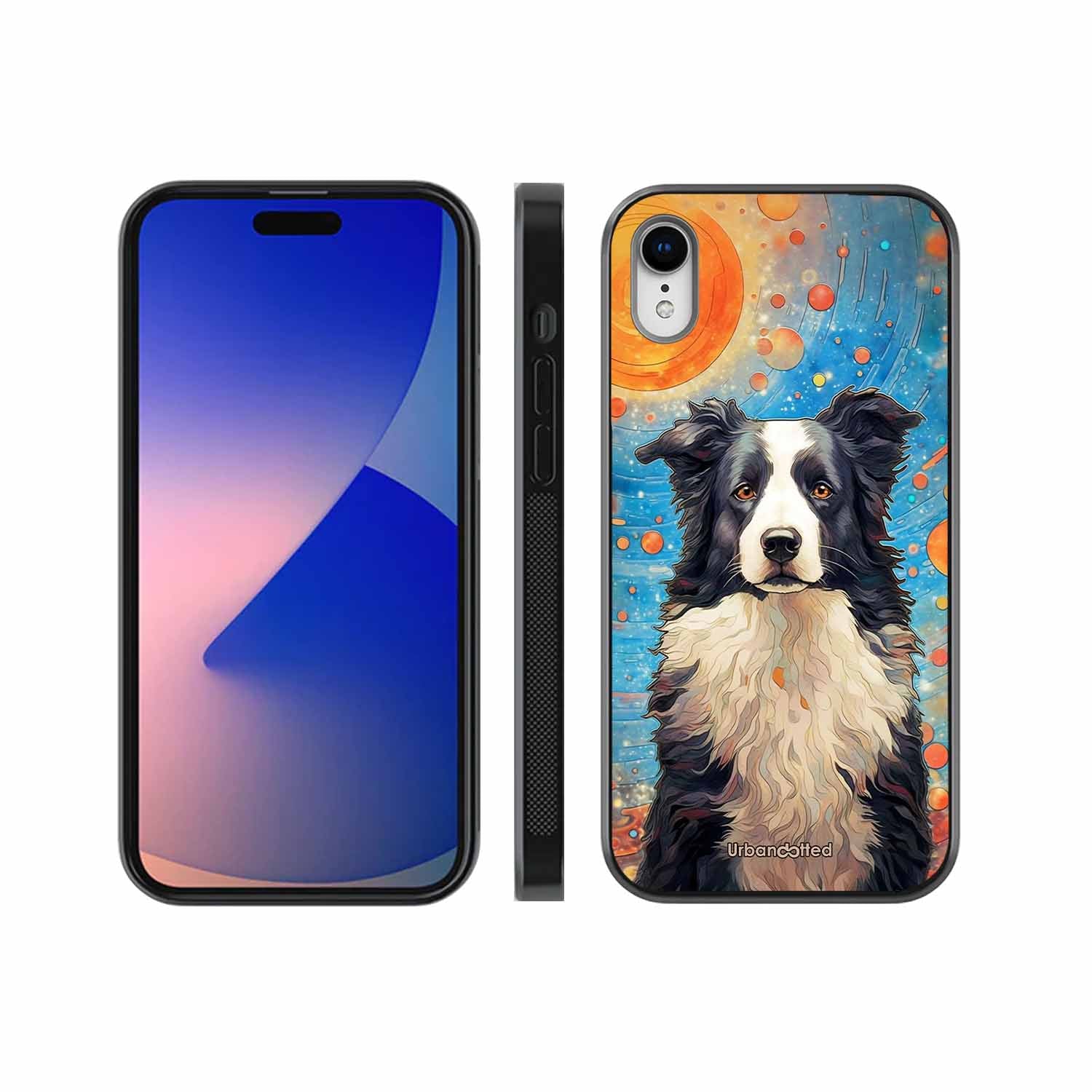 Artistic Dog Illustration Glass Case For iPhone XR