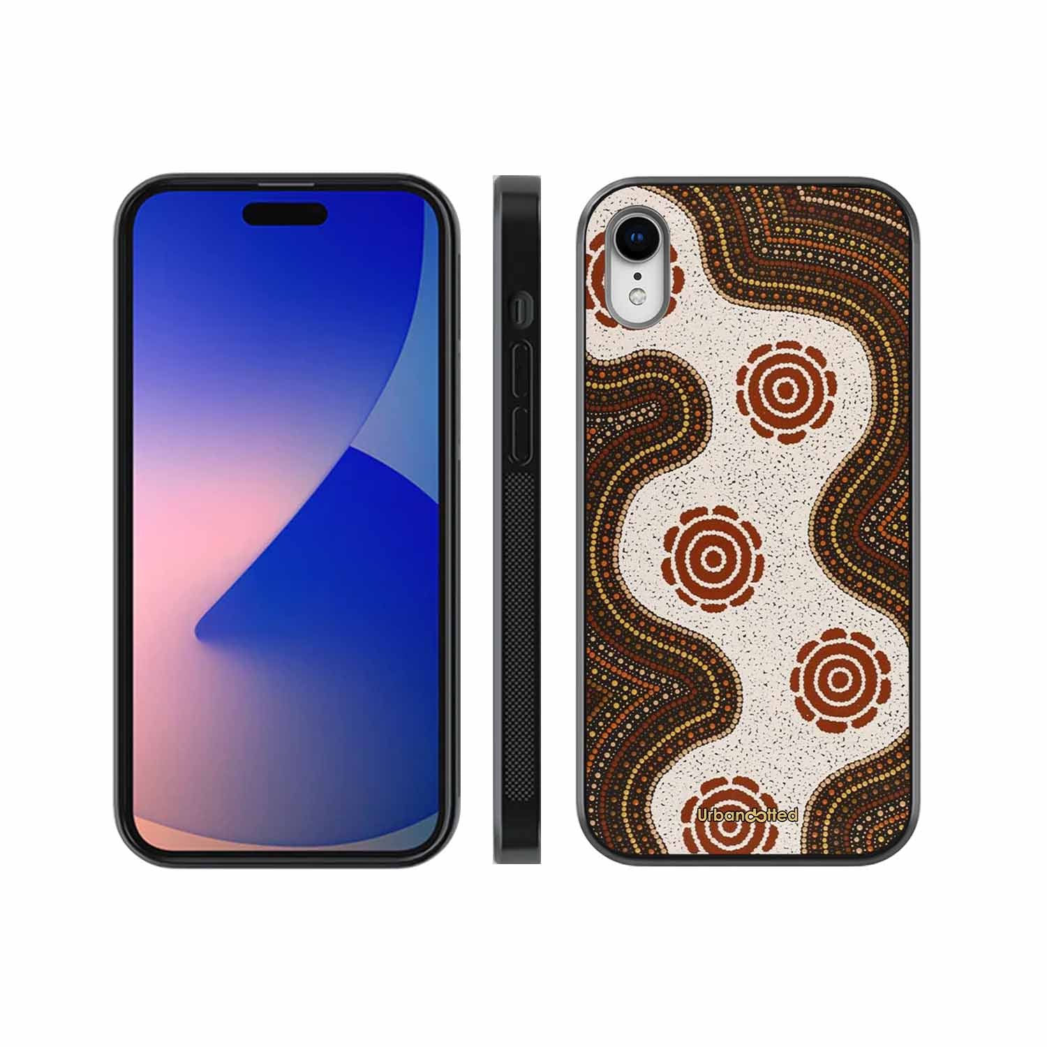 Aboriginal Dot Art Flow Glass Case For iPhone XR