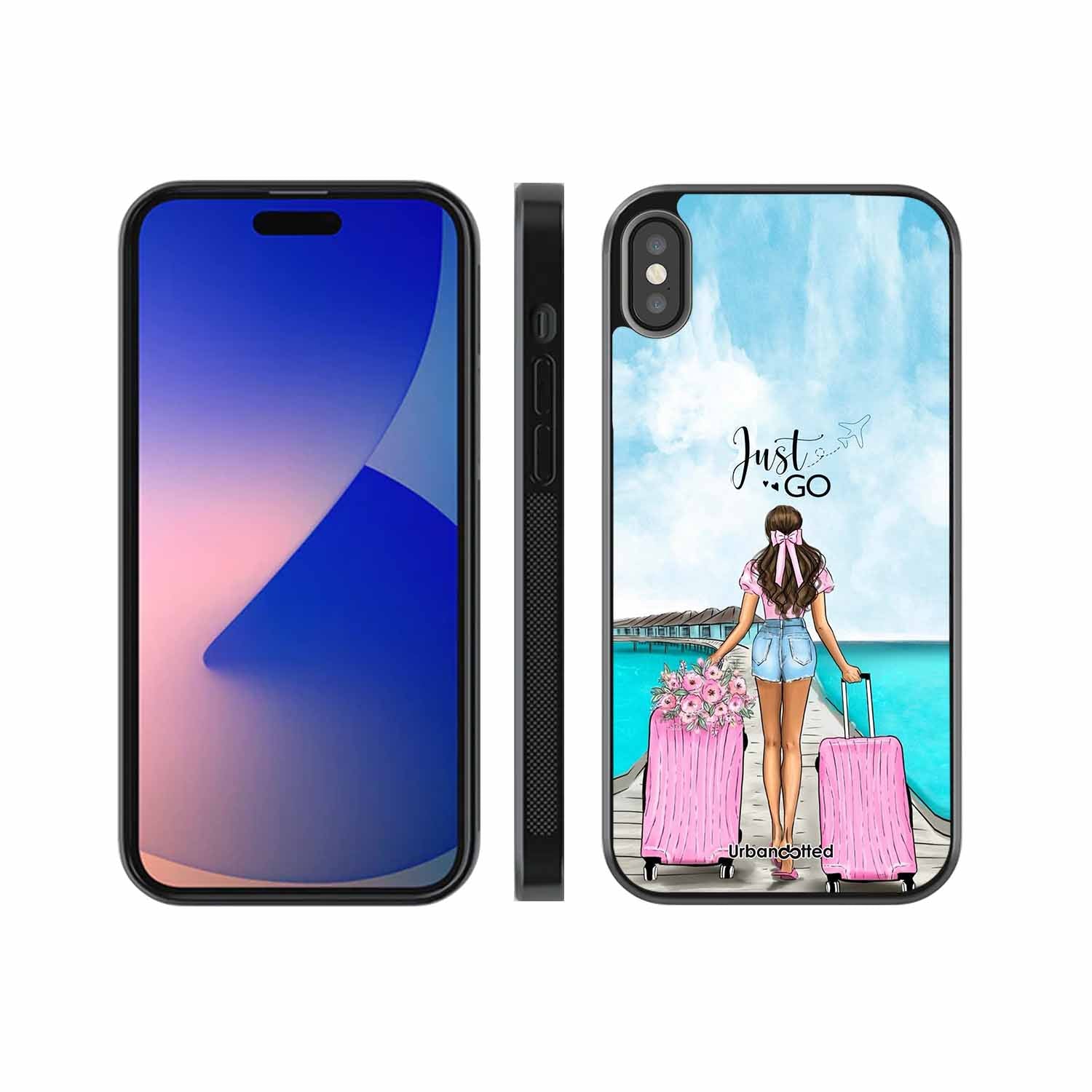 Just Go Travel Glass Case For iPhone XS Max