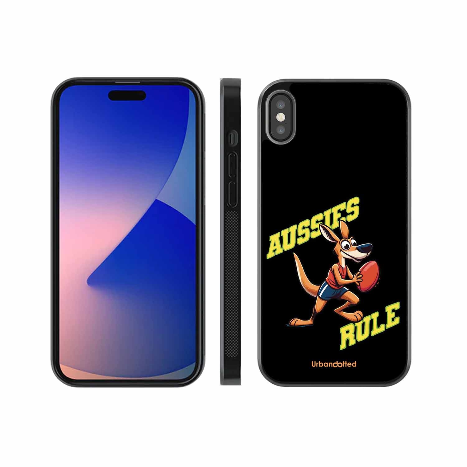 Aussies Rule Football Glass Case For iPhone XS Max