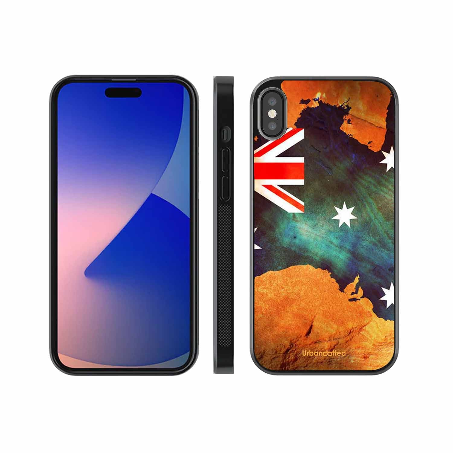 Australian Flag Map Glass Case For iPhone XS Max