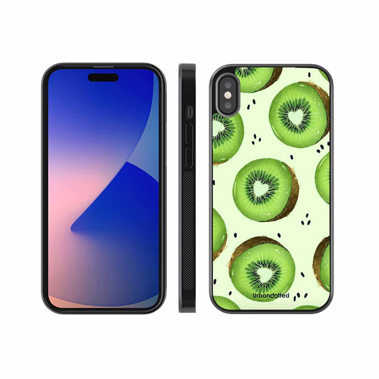 Tropical Kiwi Fruit Glass Case For iPhone XS Max