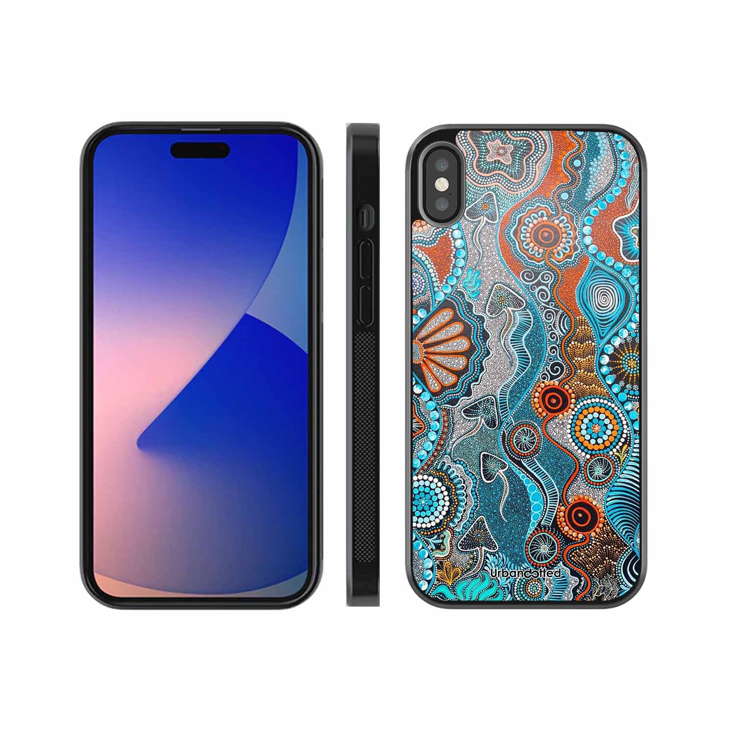 Aboriginal Art Story Glass Case For iPhone XS Max