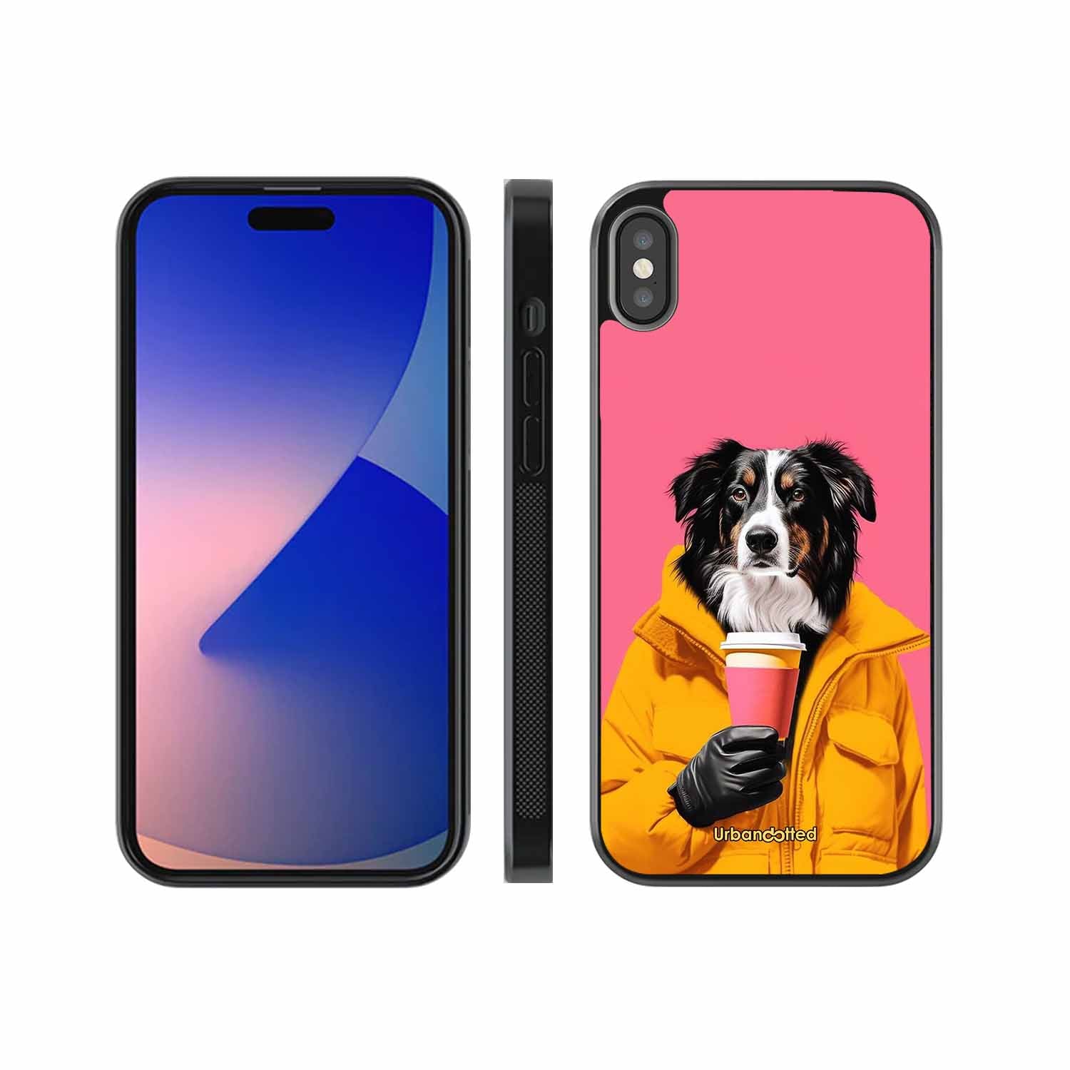 Trendy Dog with Drink Glass Case For iPhone XS Max