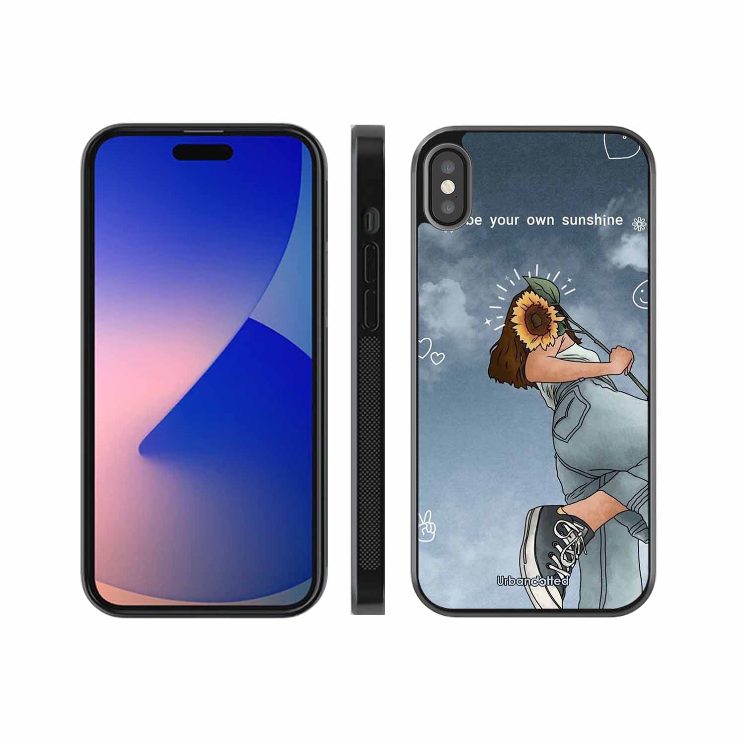 Girl with Sunflower Crown Glass Case For iPhone XS Max