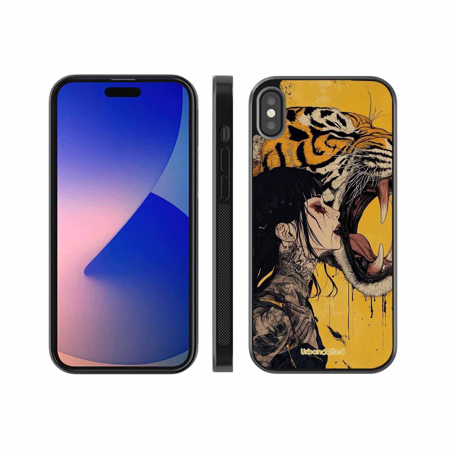Tattooed Girl with Tiger Glass Case For iPhone XS Max