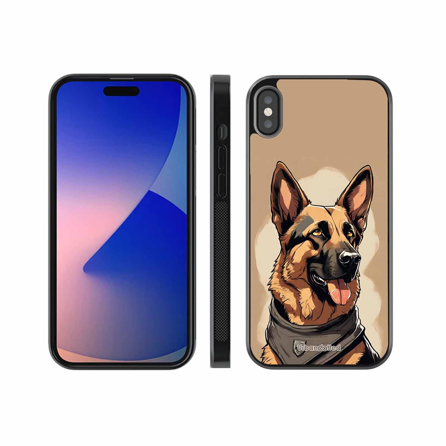 German Shepherd Portrait Glass Case For iPhone XS Max