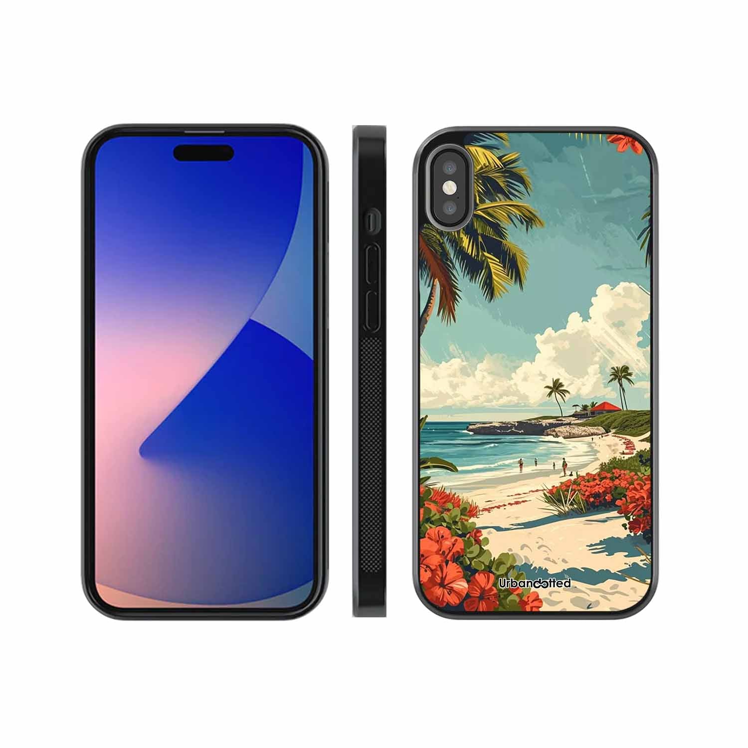 Tropical Beach Paradise Glass Case For iPhone XS Max