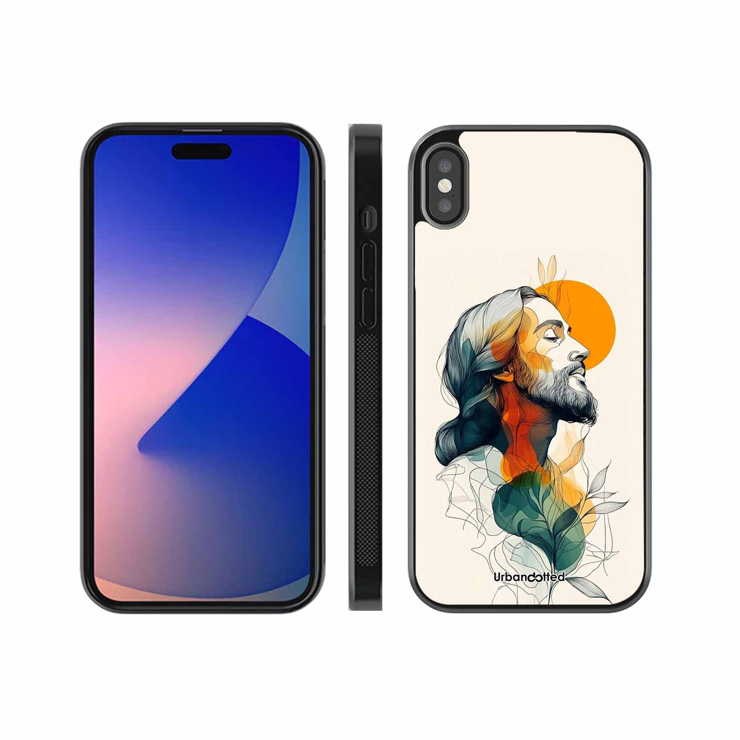 Jesus in Profile Prayer Glass Case For iPhone XS Max