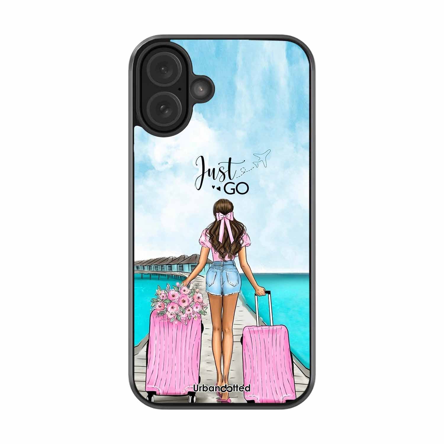 Just Go Travel Glass Case For iPhone 16 Plus