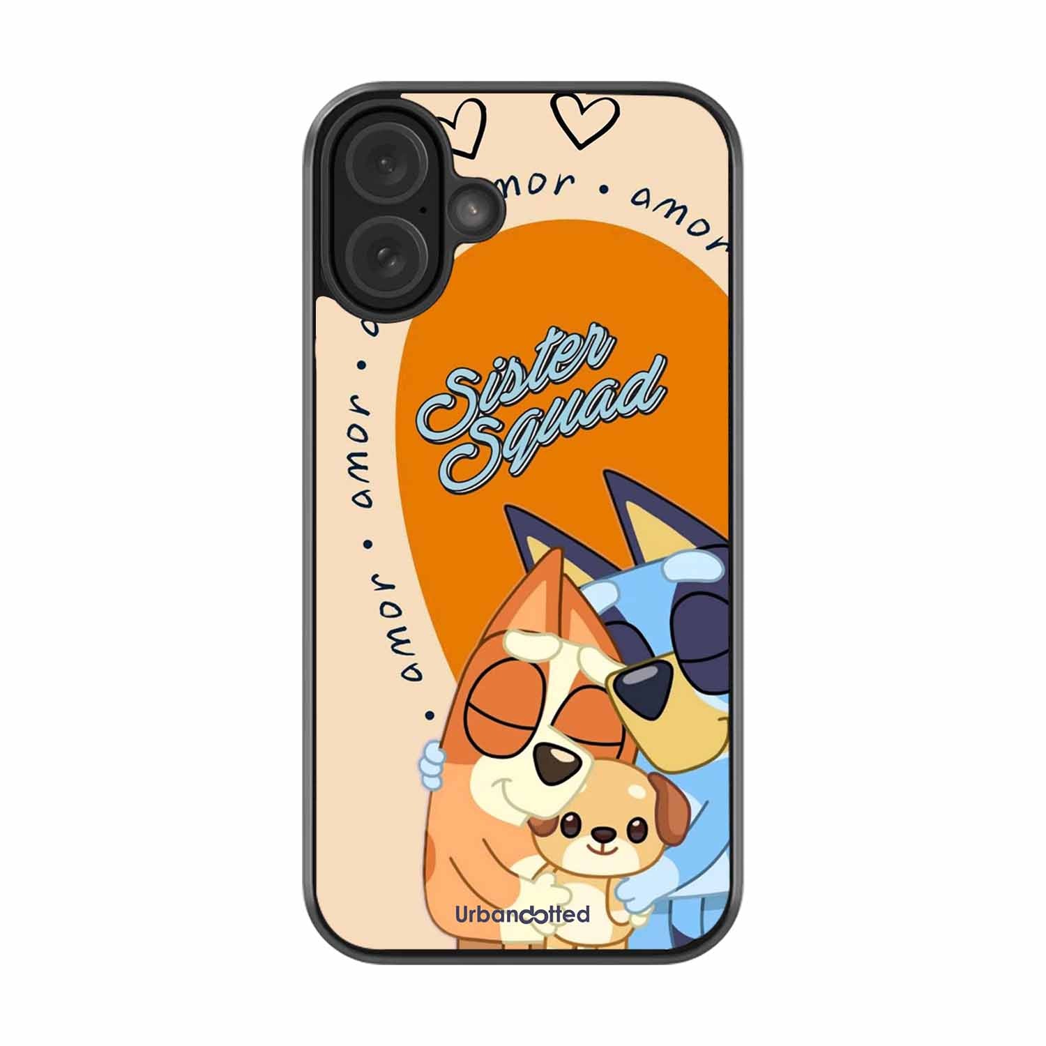 Aussie Cartoon Sisters Glass Case For iPhone 16 Plus