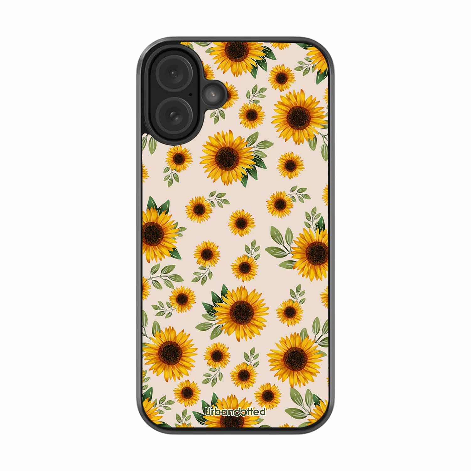 Summer Sunflowers Glass Case For iPhone 16 Plus