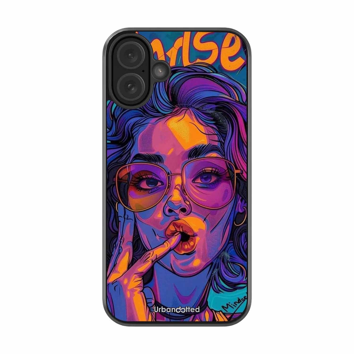 Vibrant Pop Art Girl Glass Case For iPhone 16 Plus