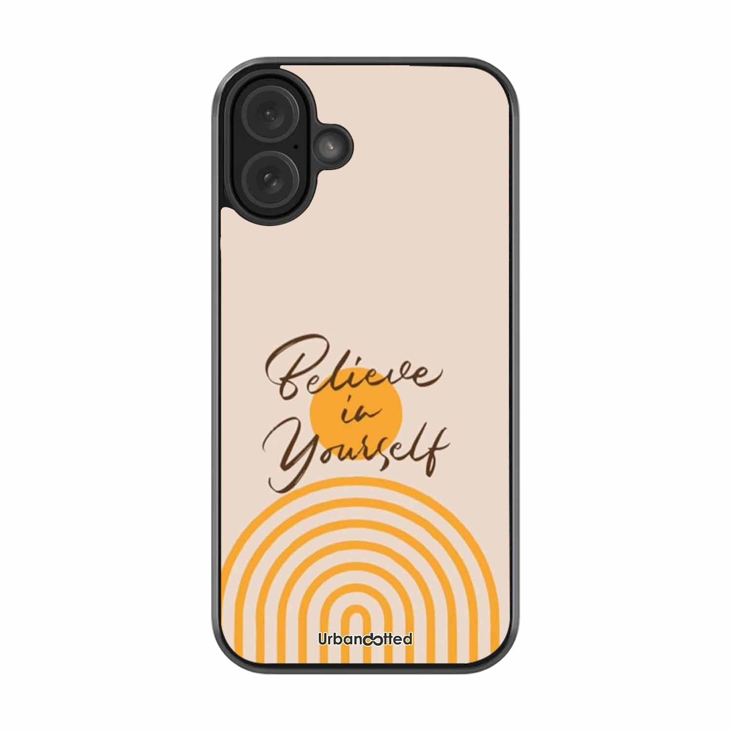 Believe In Yourself Rainbow Glass Case For iPhone 16 Plus