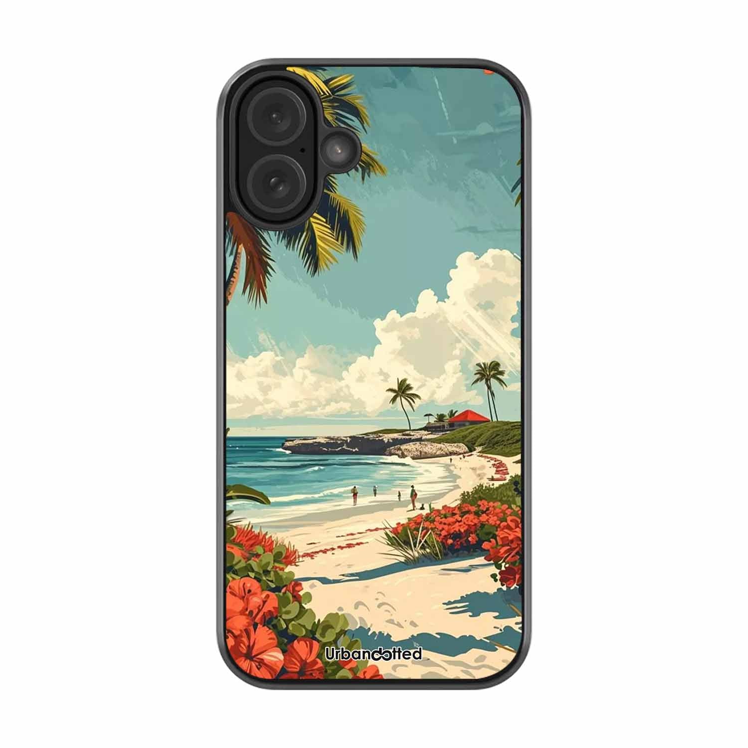 Tropical Beach Paradise Glass Case For iPhone 16