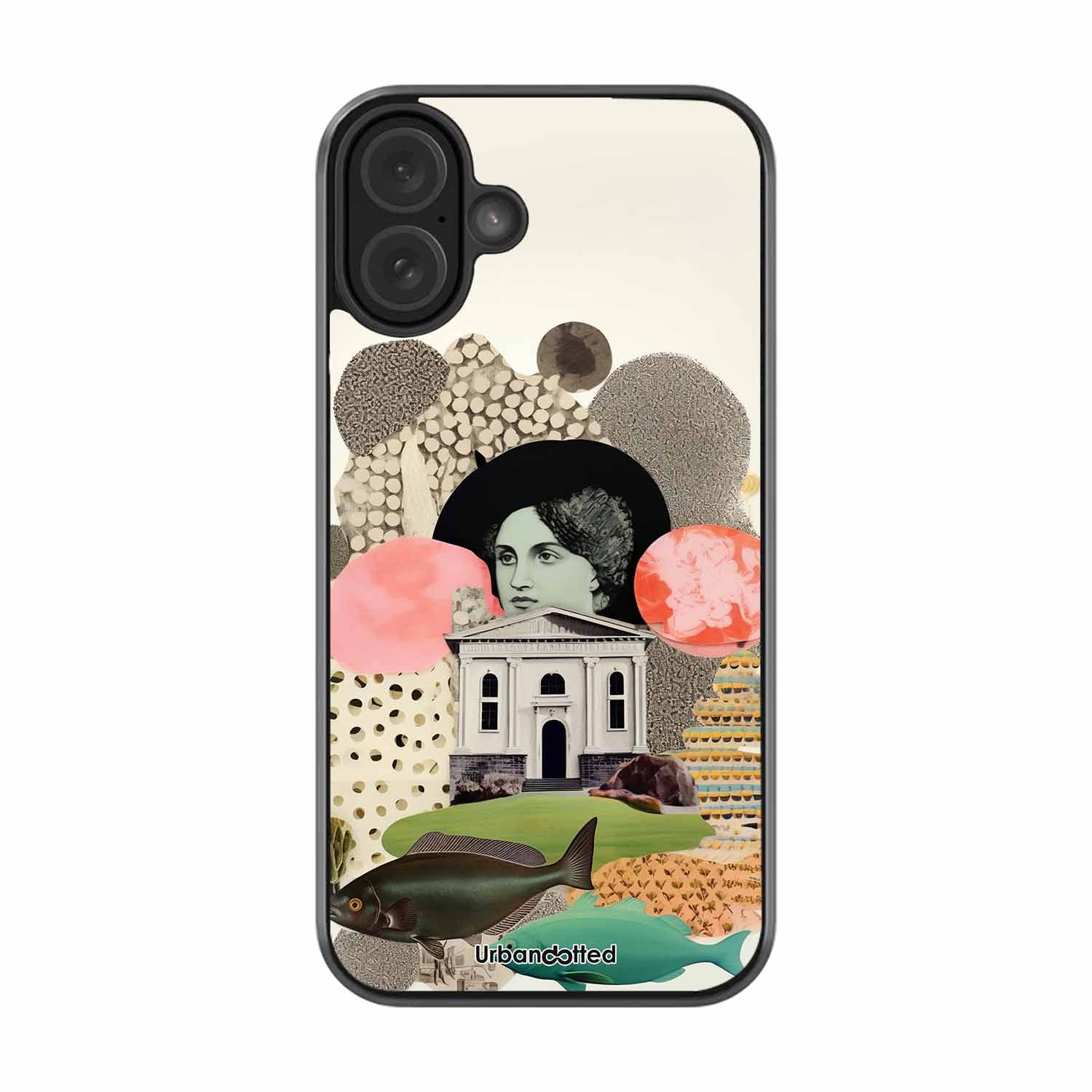 Whimsical Mixed Media Art Glass Case For iPhone 16