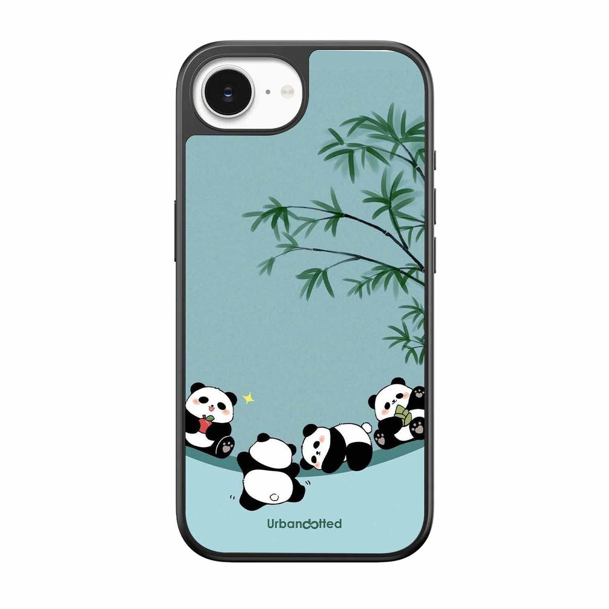 Cute Resting Pandas Glass Case For iPhone 17e