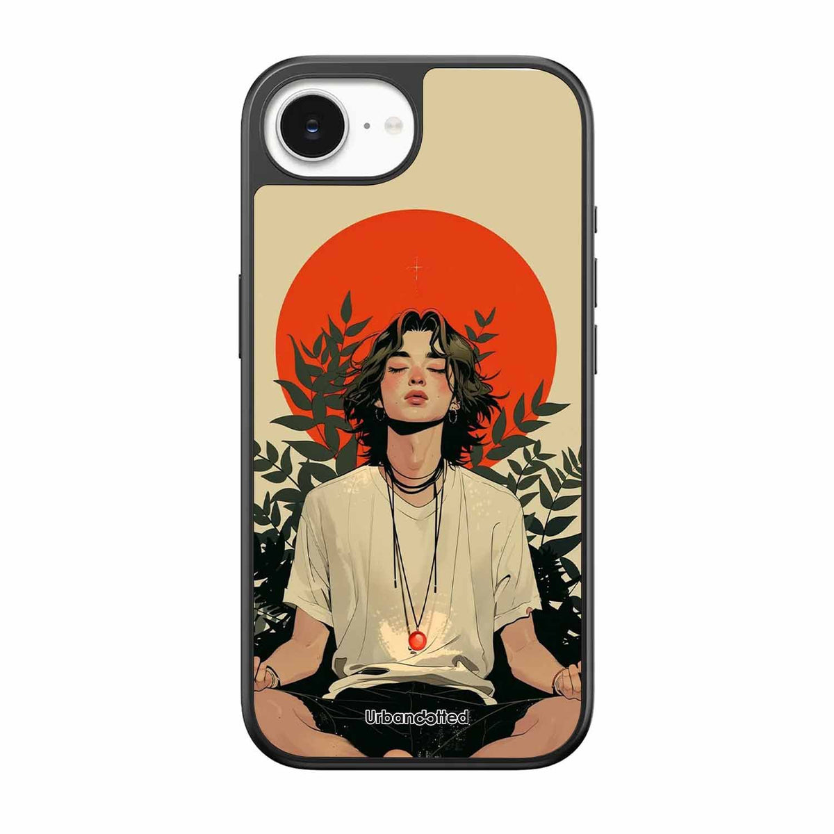 Meditating Figure Glass Case For iPhone 17e