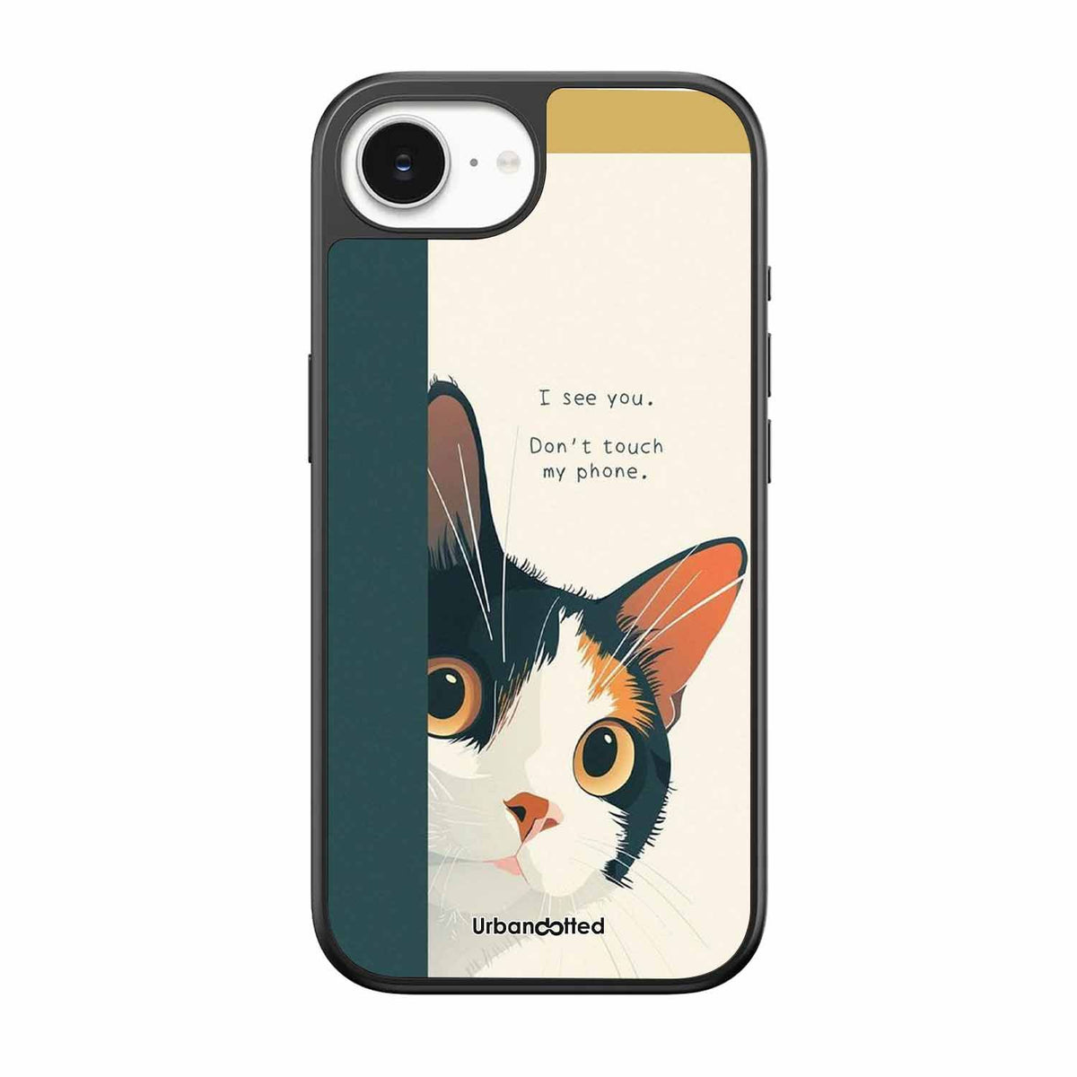 No Touch My Phone Cat Glass Case For iPhone 17e