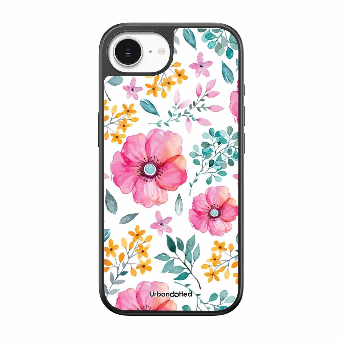 True Blue Wildflower Glass Case For iPhone 17e