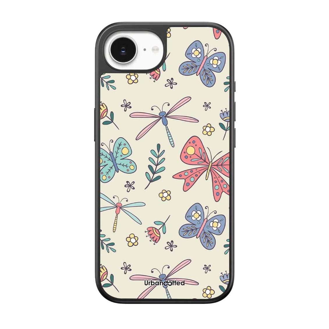 Butterfly and Dragonfly Garden Glass Case For iPhone 17e