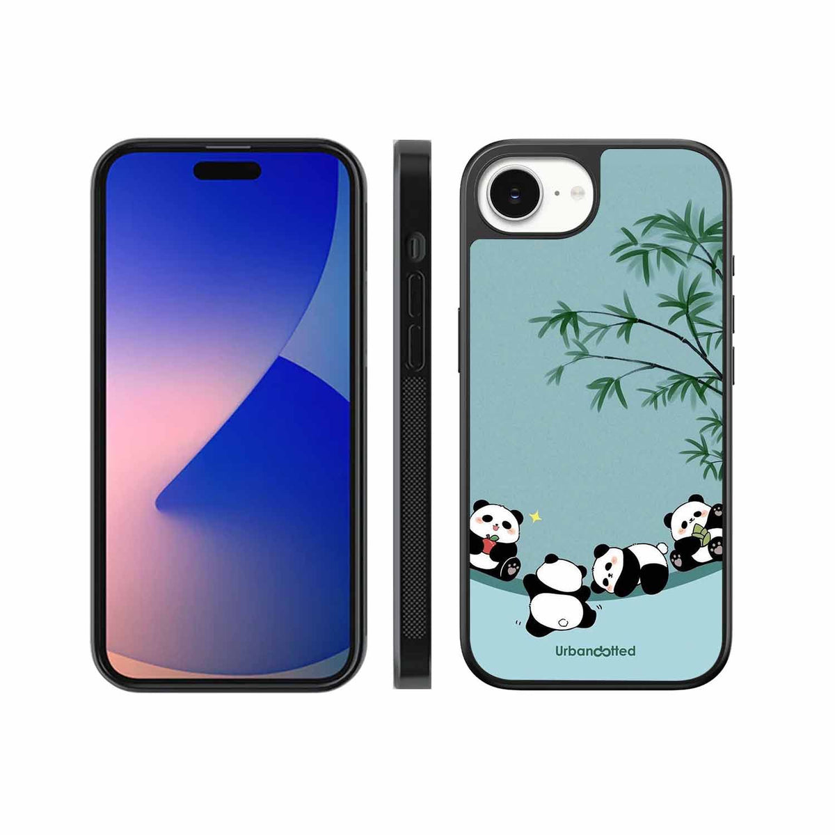 Cute Resting Pandas Glass Case For iPhone 17e