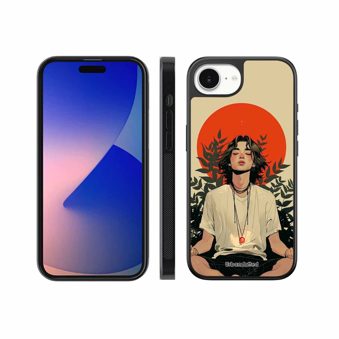 Meditating Figure Glass Case For iPhone 17e