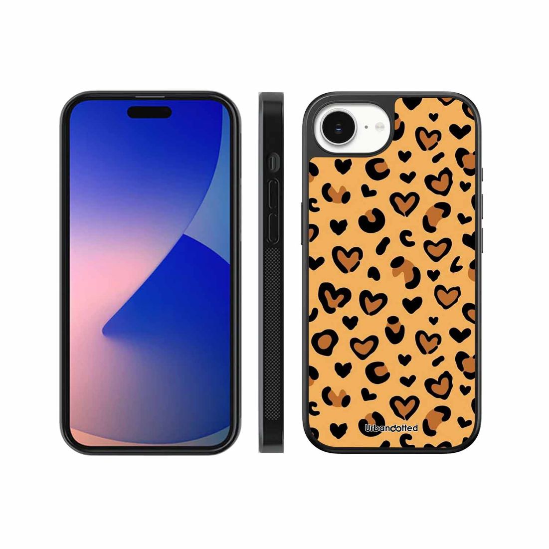 Native Animal Print Hearts Glass Case For iPhone 17e