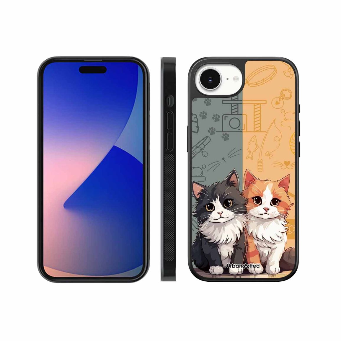 Yin and Yang Cats Glass Case For iPhone 17e