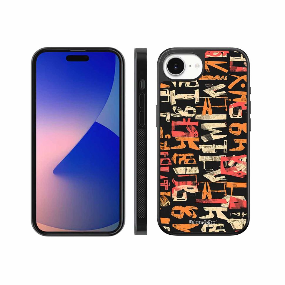 Mixed Typography Design Glass Case For iPhone 17e